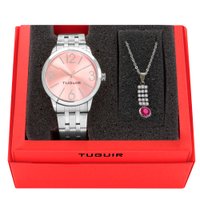 Kit Relógio Feminino Tuguir Analógico TG148 - Prata com Brinde