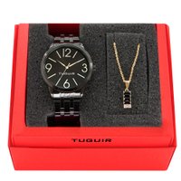 Kit Relógio Feminino Tuguir Analógico TG148 - Preto com Brinde