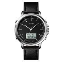 Relógio Masculino Skmei AnaDigi 1652 - Preto e Prata