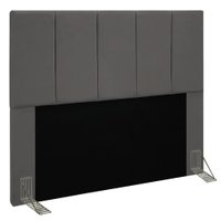 Cabeceira Queen 1,60m Genebra Suede Grafite - Pallazio