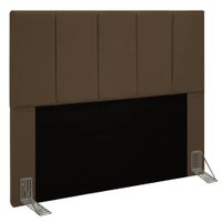 Cabeceira Casal 1,40m Genebra Suede Marrom - Pallazio