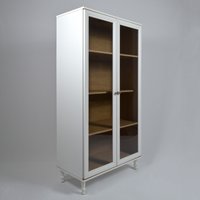 Estante Para Livros 2 Portas Vidro Ditália 80cm E-957 Branco