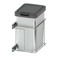 Lixeira Para Cozinha Suprema Corrediça Deslizante Lateral 9 litros Cromado 20 x 15 x 30 cm - Dimec