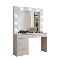Camarim Berlim 5 gavetas com espelho Mavaular Off White