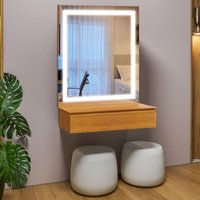 Camarim Paris 1 Gaveta Com Espelho Led Naturalle