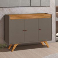 Buffet para Sala de Jantar 3 Portas Madrid Mavaular Naturalle/Platinun