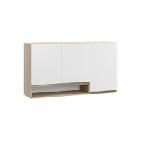 Armário Aéreo Para Cozinha 3 Portas Com Nicho Be Mobiliario Aveiro/Branco