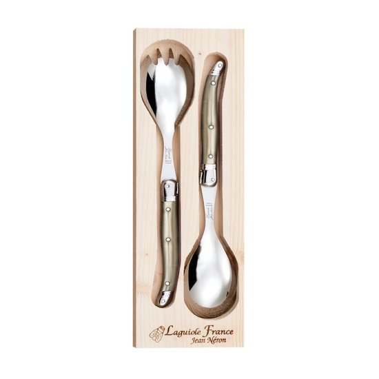 2 Talheres para Salada em Inox Laguiole Champagne