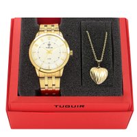 Kit Relógio Feminino Analógico W2122 Dourado com Brinde - Tuguir