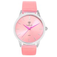 Relógio Feminino Analógico TG106 Rosa e Prata - Tuguir