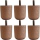 Kit 6 Pés para Cama de Madeira Baixo 5cm Cor Mel para Box Solteiro Casal Queen King