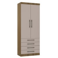 Módulo De Guarda Roupa Eucamoveis Paris 2 Portas 4 Gavetas