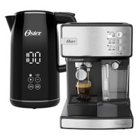 Kit Cafeteira Espresso Nova Primalatte e Chaleira Digital Black Oster - Kits Especiais
