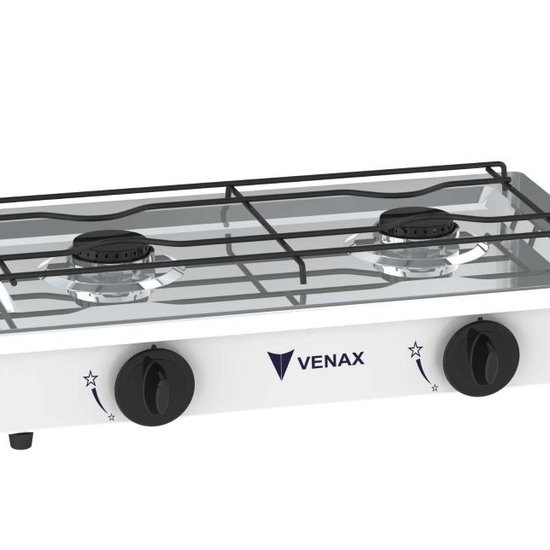 Fogao a Gas Portatil 2 Bocas Venax Flamalar Branco