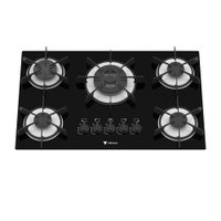 Cooktop a Gas 5 Bocas Venax Arena Preto Branco