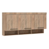 Armário Modulado Ponte Queen Com 3 Portas com Nicho 165cm Slim Luciane Móveis Jequitibá