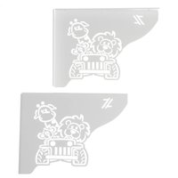 Mãos Francesas Decorativas 20cm Menino Safari Branco Aço para Prateleira Pequena
