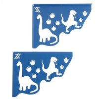 Par Mãos Francesas de Aço Decorativas 20cm Dinossauros Azul Menino Zarg