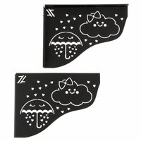 Par Mãos Francesas Pretas Decorativas Aço 20cm Chuva de Bençãos Zarg