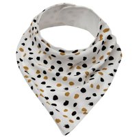 Bandana Babador para Bebê de Algodão Poá com Tiras Alto Colantes Buba Branco