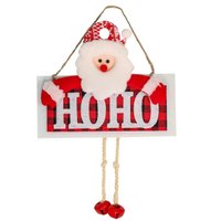 Enfeite de Natal Plaquinha para Porta Papai Noel Hoho Decoração