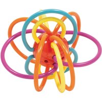 Chocalho Mordedor Buba Ball Brinquedo para Bebê com Argolas Maleáveis Colorido