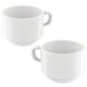 Kit 12 Peças Conjunto Xícaras de Chá com Pires em Porcelana 240ml Tramontina Paola
