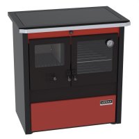 Fogao a Lenha N 1 Le Corbusier Dupla Combustao Vermelho