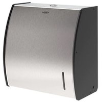 Dispenser de Papel Toalha Interfolhado para Banheiro Porta Toalha Decorline Aço Inox e Preto Brinox 1870201