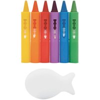 Giz De Cera Risque E Apague Com Esponja Buba Brinquedo Banho Kit Colorir
