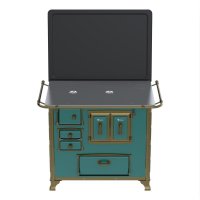 Fogão a Lenha N 2 Renaissance Chapa de Alumínio FGSRAL2.CT.AZT Turquesa