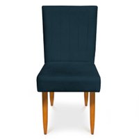 Cadeira de Jantar Acapulco Suede Azul Marinho - Pallazio