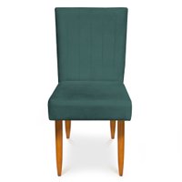 Cadeira de Jantar Acapulco Suede Azul Turquesa - Pallazio