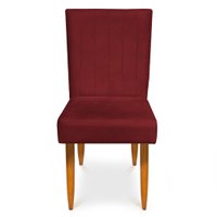Cadeira de Jantar Acapulco Suede Vermelho - Pallazio