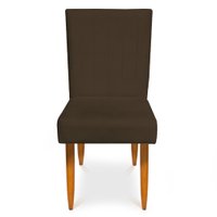 Cadeira de Jantar Acapulco Suede Marrom - Pallazio