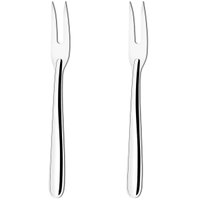 Kit 2 Garfos Trinchante Para Churrasco 24cm Grande de Cortar Carne Cozinha Inox Taumer