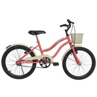 Bicicleta para menina Aro 20 Beach cor Salmão