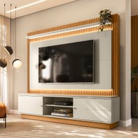 Estante Home para TV 75 polegadas Ripado com Led Guararapes Linea Brasil