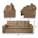Sofá Retrátil e Reclinável 3 lugares com Molas 1,80m Vegas Suede Cappuccino Adonai Estofados