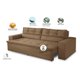 Sofá Retrátil e Reclinável 3 lugares com Molas 1,80m Vegas Suede Cappuccino Adonai Estofados