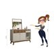 Buffet 2 portas Lucca Linea Brasil Amendoa/Off white