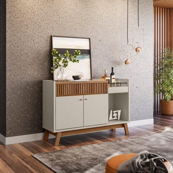 Buffet 2 portas Lucca Linea Brasil Amendoa/Off white