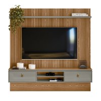 Painel para TV 75 Polegadas Ripado 2 Portas Authentique Linea Brasil MDP