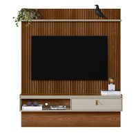 Painel para TV 65 Polegadas Ripado 1 Porta Lumini Linea Brasil - Freijo/Off White