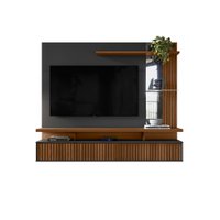 Painel Home Ripado para TV até 60 Polegadas Maragogi Linea Brasil Freijó/Preto