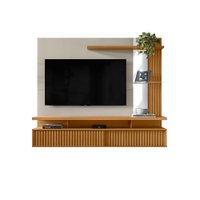 Painel Home Ripado para TV até 60 Polegadas Maragogi Linea Brasil Carvalho/Off White