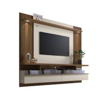 Painel Home para TV até 65 Polegadas São Luís 2.2 Linea Brasil Off white/Nogueira