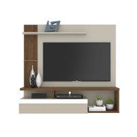 Painel Home para TV até 60 Polegadas Tijuca Linea Brasil Off white/Nogueira