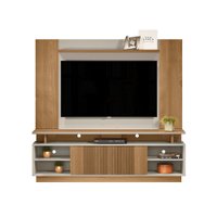Conjunto para TV até 60 Polegadas Rack Leblon e Painel Aurora Linea Brasil Carvalho/Off White