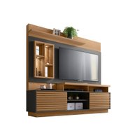 Estante Home Ripado para TV até 60 Polegadas Eldorado Linea Brasil amendoa/chumbo